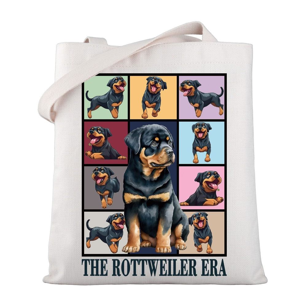 The Rottweiler Era Tote Bag Rottweiler Lover Shoulder Bag Rottweiler Owner >:(